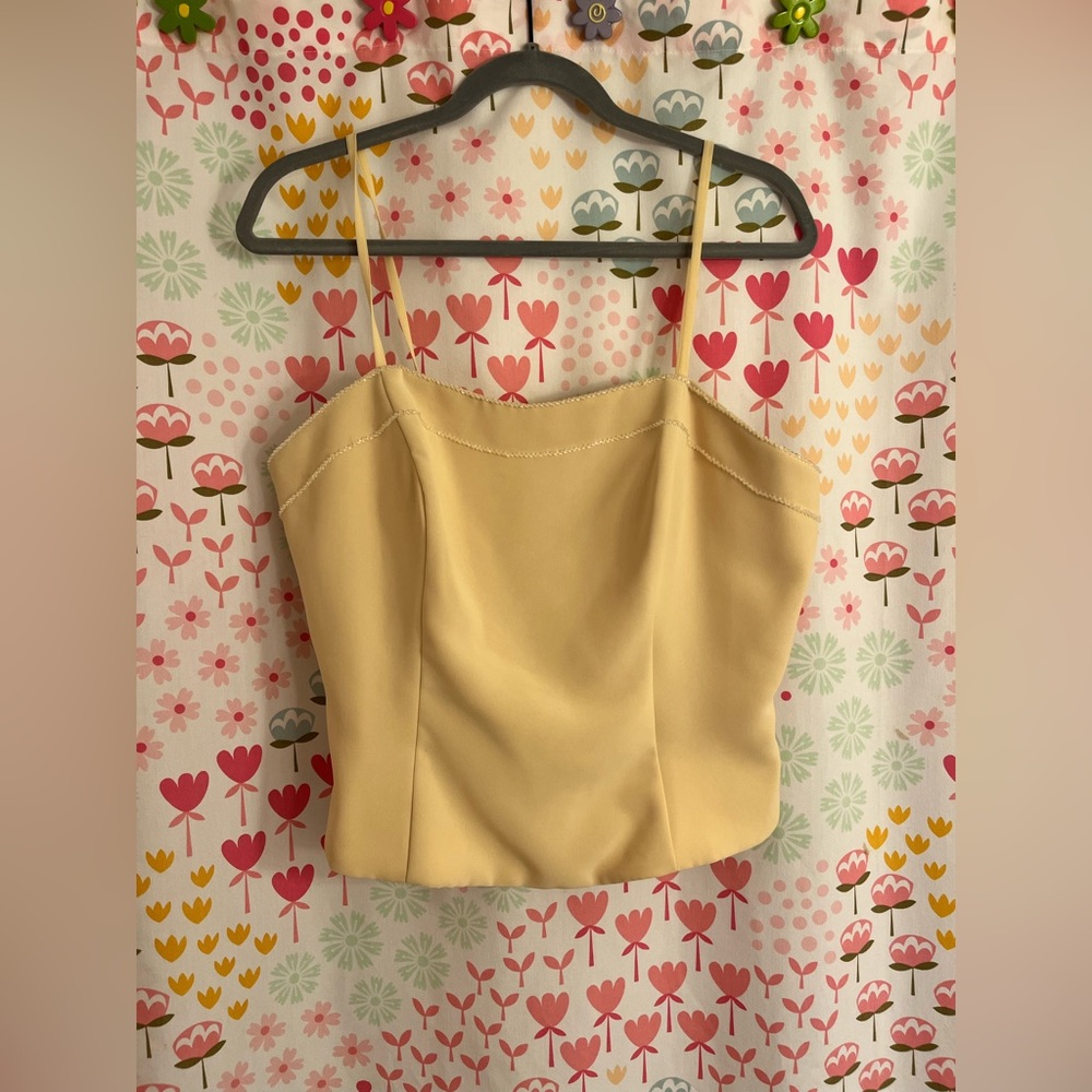 Yellow beaded top